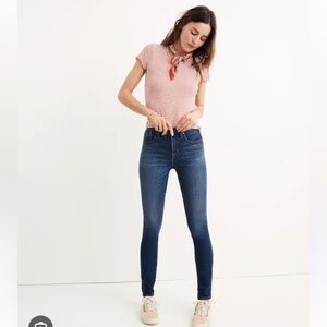 Madewell Women’s 10” High Rise Skinny Jeans medium Wash Size 34 Tall
